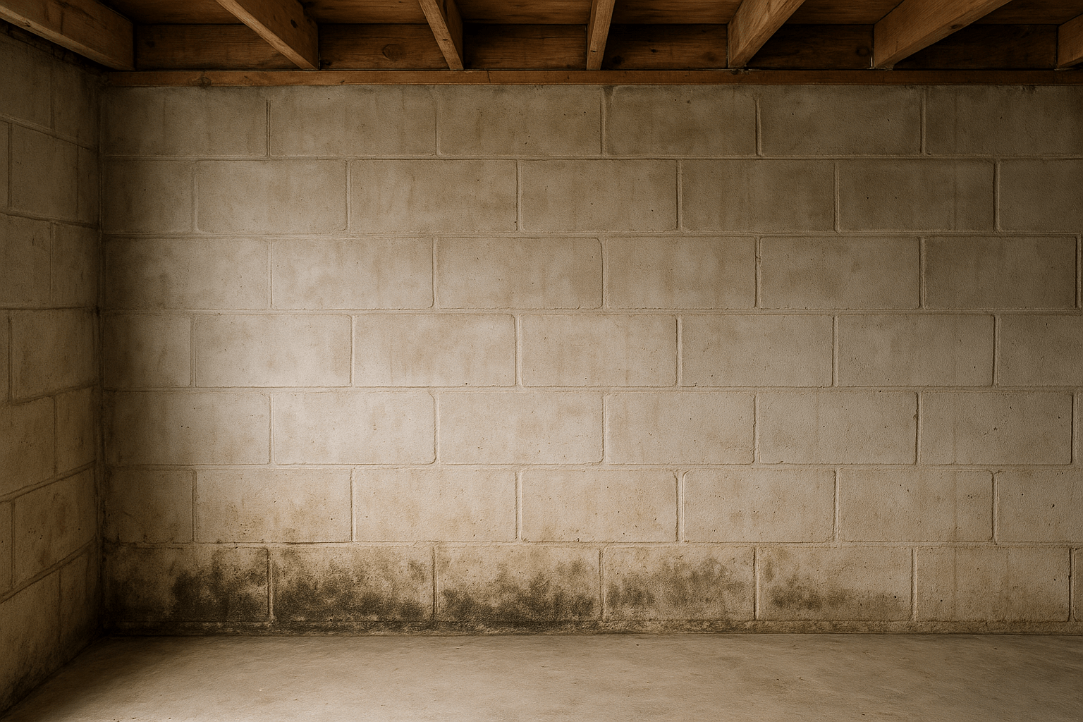 After mold remediation - fully restored wall